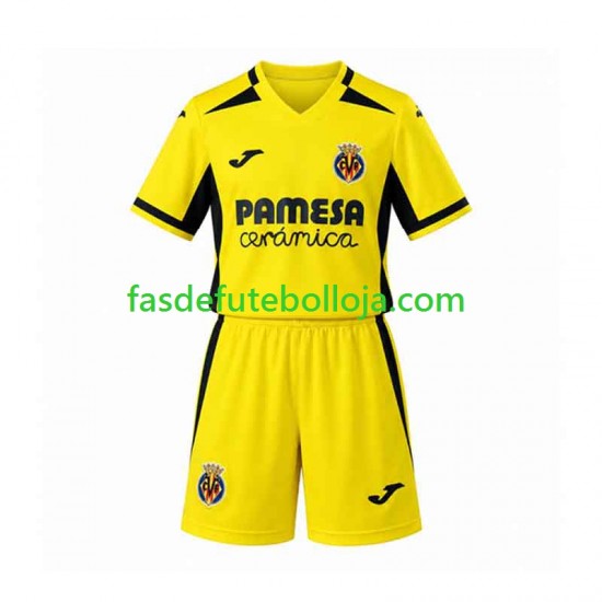 Camisola 1º Equipamento Villarreal CF 2026-2027 Manga Curta ,Criança