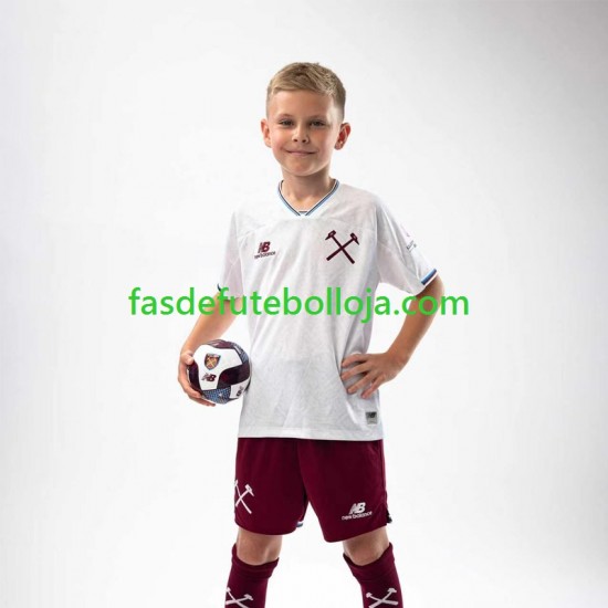 Camisola 2º Equipamento West Ham United 2026-2027 Manga Curta ,Criança