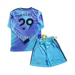 Camisola 3º Equipamento Arsenal Havertz 29 2024-2025 Manga Comprida ,Criança