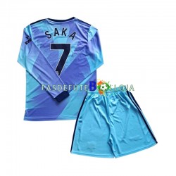 Camisola 3º Equipamento Arsenal Saka 7 2024-2025 Manga Comprida ,Criança
