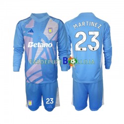 Camisola Guarda-redes 3º Equipamento Aston Villa Emiliano Martinez 23 2024-2025 Manga Comprida ,Criança