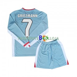 Camisola 2º Equipamento Atlético Madrid Antoine Griezmann 7 2024-2025 Manga Comprida ,Criança