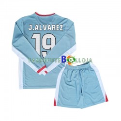 Camisola 2º Equipamento Atlético Madrid Julian Alvarez 19 2024-2025 Manga Comprida ,Criança