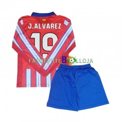 Camisola 1º Equipamento Atlético Madrid Julian Alvarez 19 2024-2025 Manga Comprida ,Criança
