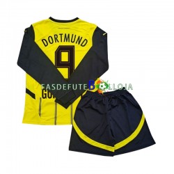 Camisola 1º Equipamento Borussia Dortmund Serhou Guirassy 9 2024-2025 Manga Comprida ,Criança