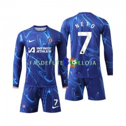 Camisola 1º Equipamento Chelsea Neto 7 2024-2025 Manga Comprida ,Criança