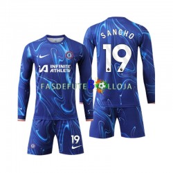 Camisola 1º Equipamento Chelsea Sancho 19 2024-2025 Manga Comprida ,Criança