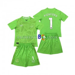 Camisola Guarda-redes 1º Equipamento Everton Pickford 1 2024-2025 Manga Curta ,Criança