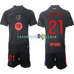 Camisola 2º Equipamento FC Barcelona F DE JONG 21 2024-2025 Manga Curta ,Criança
