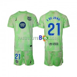 Camisola 3º Equipamento FC Barcelona F DE JONG 21 2024-2025 Manga Curta ,Criança