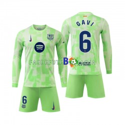 Camisola 3º Equipamento FC Barcelona Gavi 6 2024-2025 Manga Comprida ,Criança