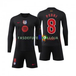 Camisola 2º Equipamento FC Barcelona Pedri 8 2024-2025 Manga Comprida ,Criança