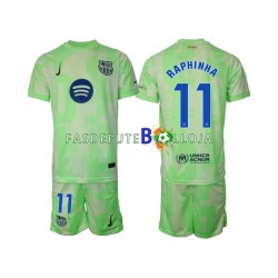 Camisola 3º Equipamento FC Barcelona Raphinha 11 2024-2025 Manga Curta ,Criança