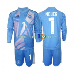 Camisola Guarda-redes 4º Equipamento Seleção Alemã Manuel Neuer 1 2024-2025 Manga Comprida ,Criança