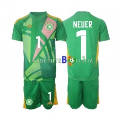 Camisola Guarda-redes 3º Equipamento Seleção Alemã Manuel Neuer 1 2024-2025 Manga Curta ,Criança