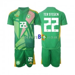 Camisola Guarda-redes 3º Equipamento Seleção Alemã Ter Stegen 22 2024-2025 Manga Curta ,Criança