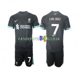 Camisola 2º Equipamento Liverpool Luis Diaz 7 2024-2025 Manga Curta ,Criança