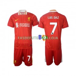 Camisola 1º Equipamento Liverpool Luis Diaz 7 2024-2025 Manga Curta ,Criança