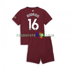 Camisola 3º Equipamento Manchester City RODRIGO 16 2024-2025 Manga Curta ,Criança