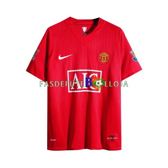 Camisola 1º Equipamento Manchester United 2007 Manga Comprida Retro ,Homem