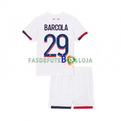 Camisola 2º Equipamento Paris Saint-Germain Bradley Barcola 29 2024-2025 Manga Curta ,Criança