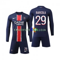 Camisola 1º Equipamento Paris Saint-Germain Bradley Barcola 29 2024-2025 Manga Comprida ,Criança