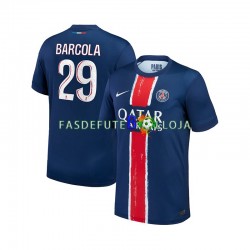 Camisola 1º Equipamento Paris Saint-Germain Bradley Barcola 29 2024-2025 Manga Curta ,Homem