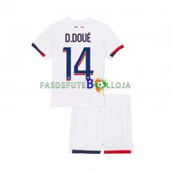 Camisola 2º Equipamento Paris Saint-Germain Desire Doue 14 2024-2025 Manga Curta ,Criança