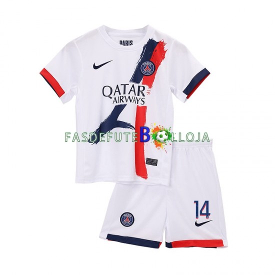 Camisola 2º Equipamento Paris Saint-Germain Desire Doue 14 2024-2025 Manga Curta ,Criança