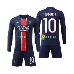 Camisola 1º Equipamento Paris Saint-Germain O Dembele 10 2024-2025 Manga Comprida ,Criança