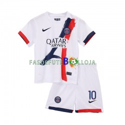 Camisola 2º Equipamento Paris Saint-Germain Ousmane Dembele 10 2024-2025 Manga Curta ,Criança