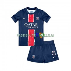 Camisola 1º Equipamento Paris Saint-Germain Willian Pacho 51 2024-2025 Manga Curta ,Criança