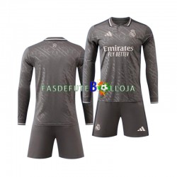 Camisola 3º Equipamento Real Madrid 2024-2025 Manga Comprida ,Criança