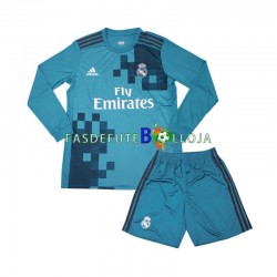 Camisola 3º Equipamento Real Madrid 2017 Manga Comprida Retro ,Criança