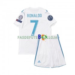 Camisola 1º Equipamento Real Madrid Cristiano Ronaldo 7 2017 Manga Curta Retro ,Criança