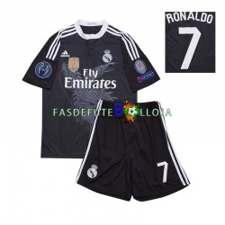 Camisola 3º Equipamento Real Madrid Cristiano Ronaldo 7 2014 Manga Curta Retro ,Criança