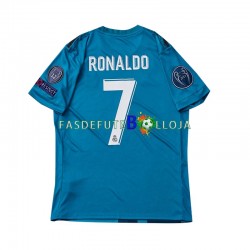 Camisola 3º Equipamento Real Madrid Cristiano Ronaldo 7 2017 Manga Curta Retro ,Criança
