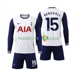 Camisola 1º Equipamento Tottenham Spurs Bergvall 15 2024-2025 Manga Comprida ,Criança