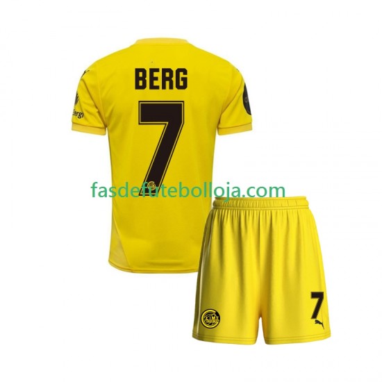 Camisola 1º Equipamento FK Bodø/Glimt Patrick Berg 7 2025 Manga Curta ,Criança