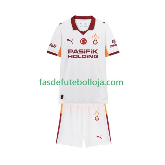 Camisola 2º Equipamento Galatasaray 2025-2026 Manga Curta ,Criança
