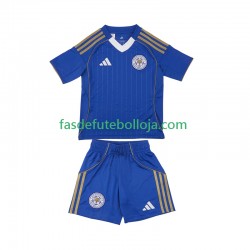 Camisola 1º Equipamento Leicester City 2025-2026 Manga Curta ,Criança