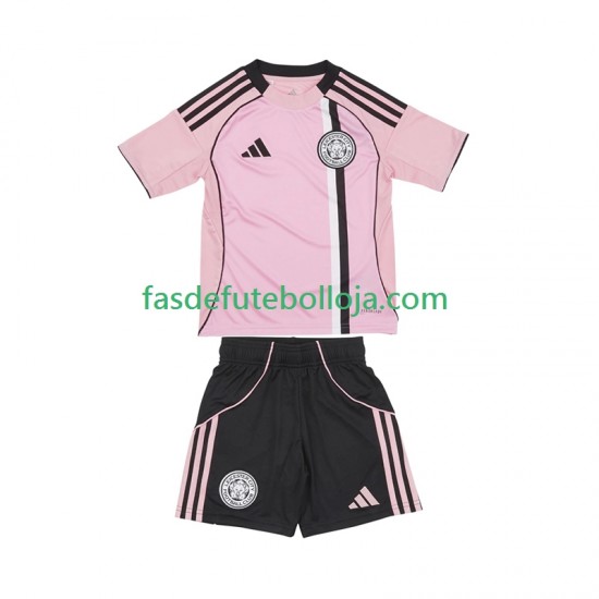 Camisola 3º Equipamento Leicester City 2025-2026 Manga Curta ,Criança