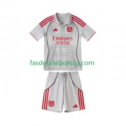 Camisola 3º Equipamento Olympique Lyonnais 2025-2026 Manga Curta ,Criança