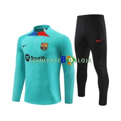 FC Barcelona Azul Sweat de Treino Conjunto 2023-2024