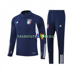 Seleção Italiana Azul Sweat de Treino Conjunto 2023-2024