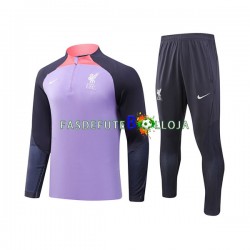 Liverpool Roxo Sweat de Treino Conjunto 2023-2024