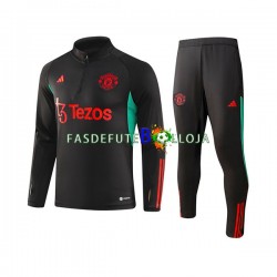 Manchester United Preto Sweat de Treino Conjunto 2023-2024