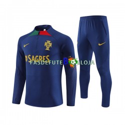 Seleção Portuguesa Azul Sweat de Treino Conjunto 2023-2024