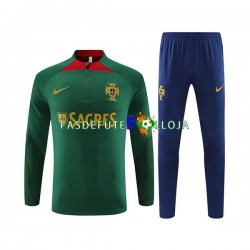 Seleção Portuguesa Verde Sweat de Treino Conjunto 2023-2024