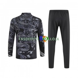 Real Madrid Preto Dragon Sweat de Treino Conjunto 2023-2024